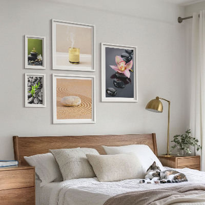 Gallery wall Relaxation zen stones orchids