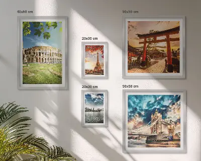 Icons of world architecture set of 5 wall art pieces