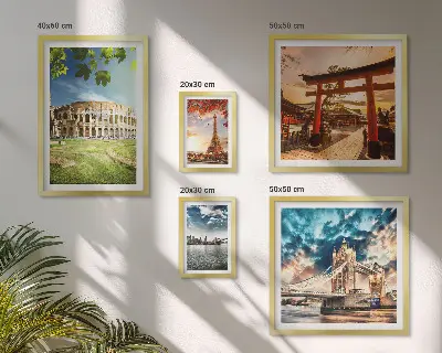 Icons of world architecture set of 5 wall art pieces