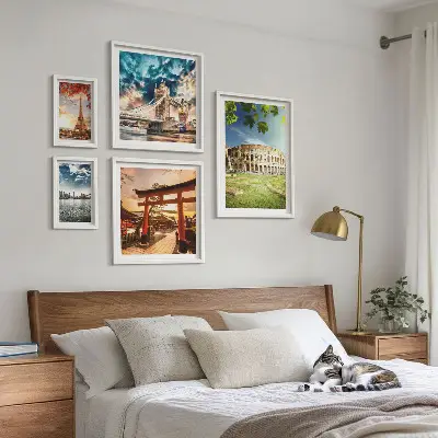 Icons of world architecture set of 5 wall art pieces