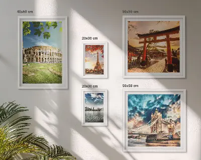 Icons of world architecture set of 5 wall art pieces