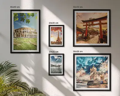 Icons of world architecture set of 5 wall art pieces