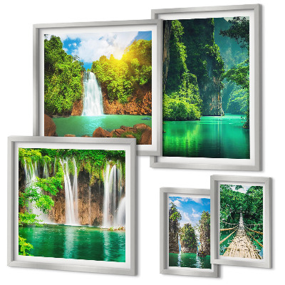 Gallery wall Tropics waterfalls green nature