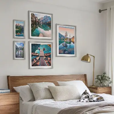 Gallery wall mountain lakes scenic view