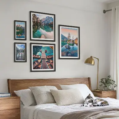 Gallery wall mountain lakes scenic view