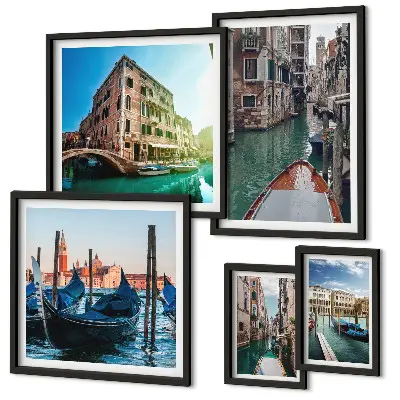 Gallery wall Venice canals gondola charm