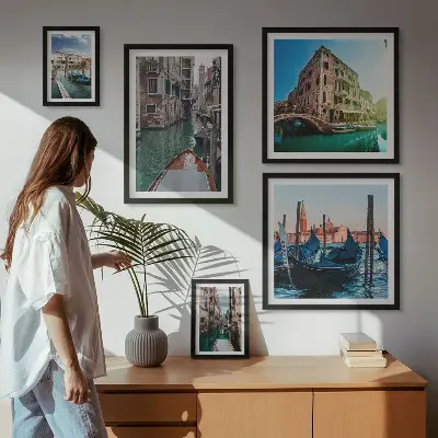 Gallery wall Venice canals gondola charm