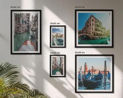 Gallery wall Venice canals gondola charm