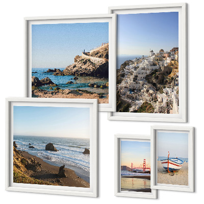Framed photo set The town's beaches and charming views