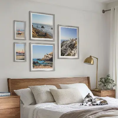 Framed photo set featuring the town's beaches and charming views