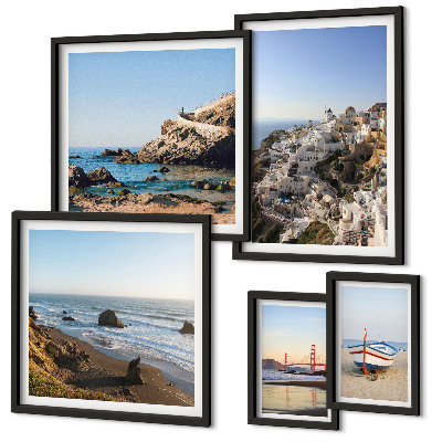 Framed photo set The town's beaches and charming views