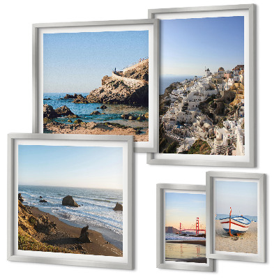 Framed photo set The town's beaches and charming views