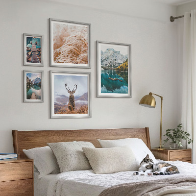 Set of 5 wall art pieces Mountain landscapes and the beauty of nature