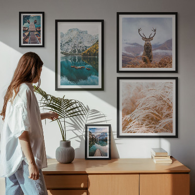 Set of 5 wall art pieces Mountain landscapes and the beauty of nature