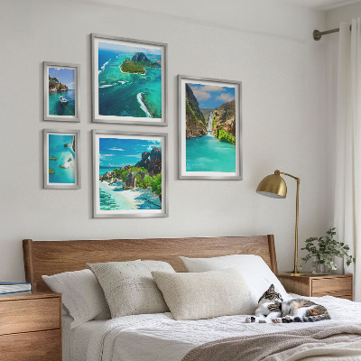 Framed photo set Tropical waterfalls and beaches