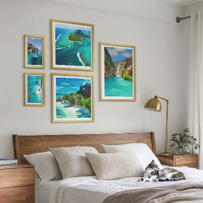 Framed photo set Tropical waterfalls and beaches