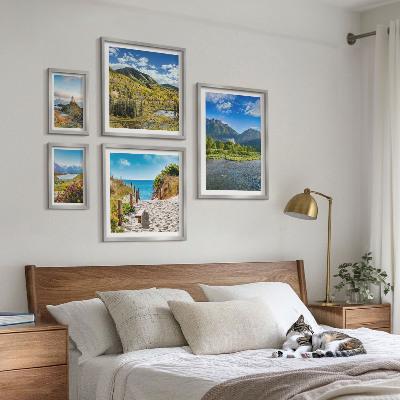 Set of 5 wall art pieces Landscapes of mountains and beaches