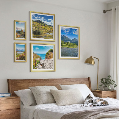 Set of 5 wall art pieces Landscapes of mountains and beaches