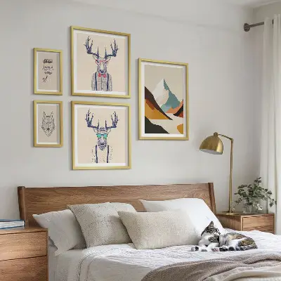 Framed animal portrait set stylish framed photo collection