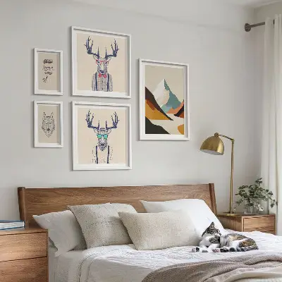 Framed animal portrait set stylish framed photo collection