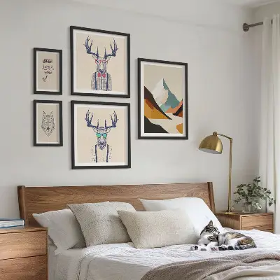 Framed animal portrait set stylish framed photo collection