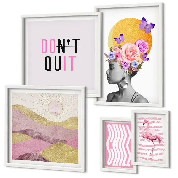 Boho Floral Gallery Wall Art botanical inspiration prints