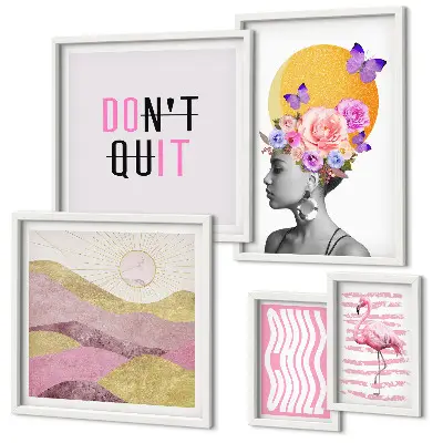Boho Floral Gallery Wall Art botanical inspiration prints