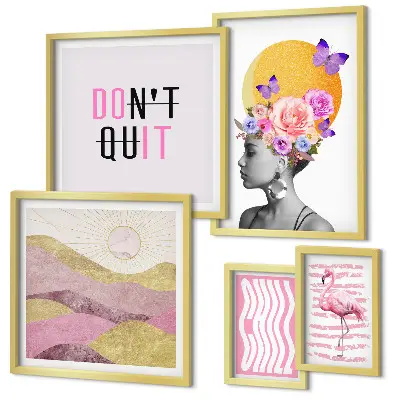 Boho Floral Gallery Wall Art botanical inspiration prints