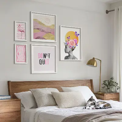 Boho Floral Gallery Wall Art botanical inspiration prints