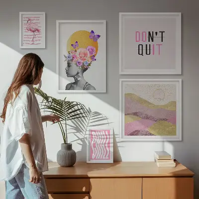 Gallery wall Boho style flowers inspirations