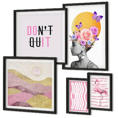 Boho Floral Gallery Wall Art botanical inspiration prints
