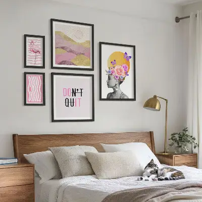 Boho Floral Gallery Wall Art botanical inspiration prints