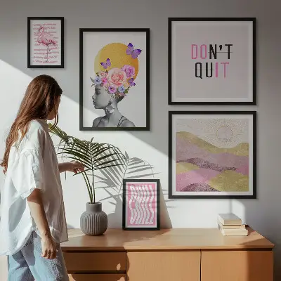 Boho Floral Gallery Wall Art botanical inspiration prints