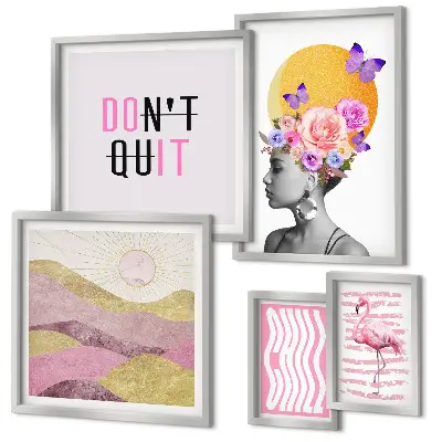 Boho Floral Gallery Wall Art botanical inspiration prints