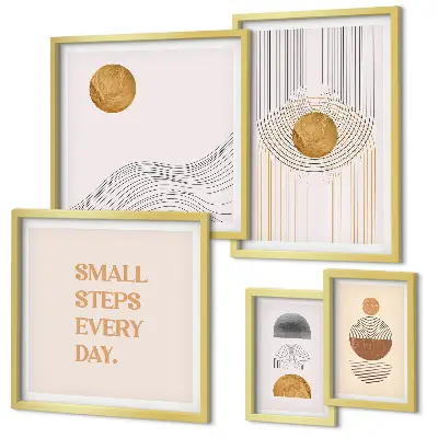 Abstract geometric framed photo set abstract geometric prints