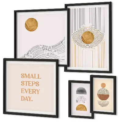 Abstract geometric framed photo set abstract geometric prints