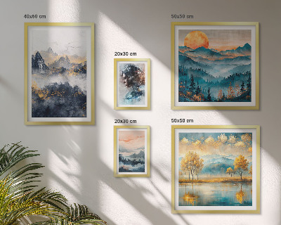 Framed photo set Mountain landscapes and portraits