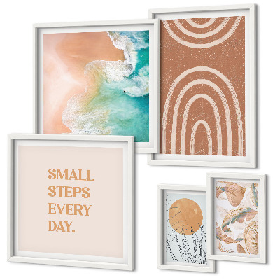 Set of 5 wall art pieces Stylish plant decorations
