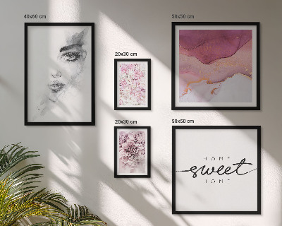 Framed photo set Women's portraits, flowers, pastel