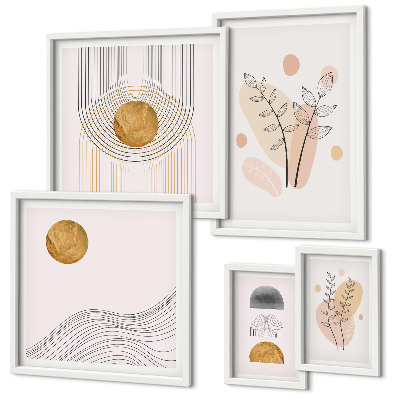 Framed photo set Stylish minimalist plants