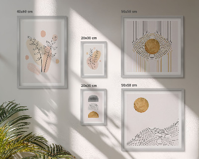 Framed photo set Stylish minimalist plants