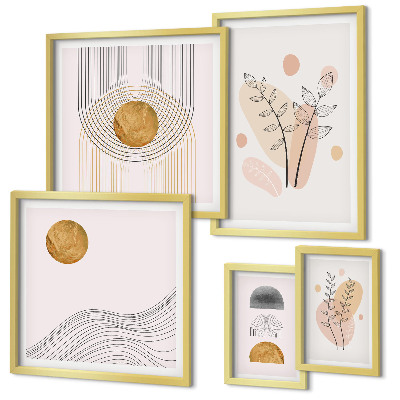 Framed photo set Stylish minimalist plants