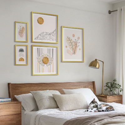 Framed photo set Stylish minimalist plants