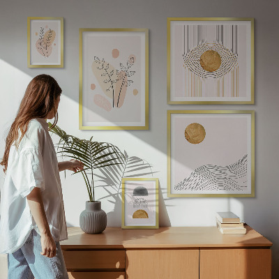 Framed photo set Stylish minimalist plants