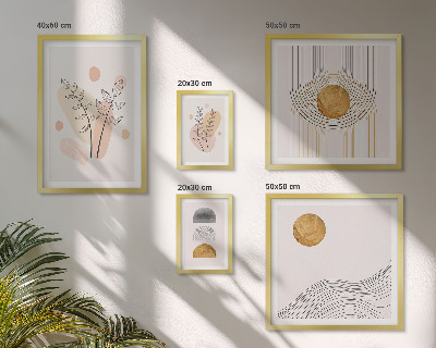 Framed photo set Stylish minimalist plants