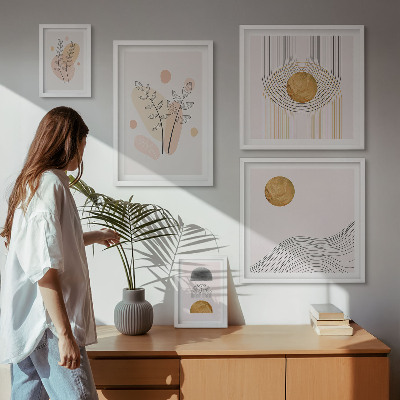 Framed photo set Stylish minimalist plants