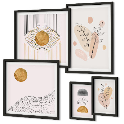 Framed photo set Stylish minimalist plants