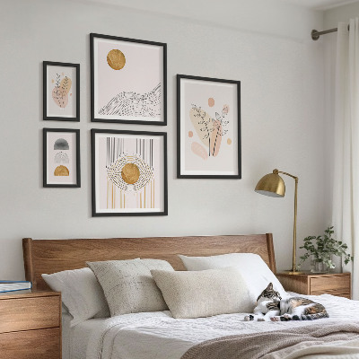 Framed photo set Stylish minimalist plants