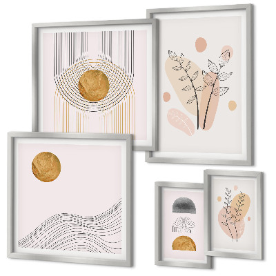 Framed photo set Stylish minimalist plants