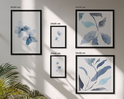 Set of 5 wall art pieces Stylish watercolor flowers